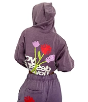 The Mayfair Group You Deserve Flowers Coordinating Graphic Fleece Hoodie