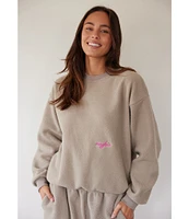 The Mayfair Group You Deserve to Be Happy Coordinating Crewneck Sweater