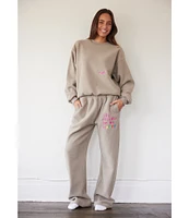 The Mayfair Group You Deserve to Be Happy Coordinating Crewneck Sweater