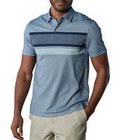 The Normal Brand Chip Pique Chest Stripe Short Sleeve Polo Shirt