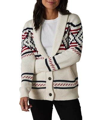 The Normal Brand Chunky Alpine Heritage V-Neck Cardigan