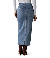 The Normal Brand Denim Stretch High Rise Midi Skirt