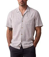 The Normal Brand Freshwater Linen Blend Camp Collar Short Sleeve Woven Shirt