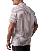 The Normal Brand Freshwater Linen Blend Camp Collar Short Sleeve Woven Shirt