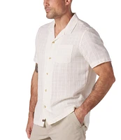 The Normal Brand Freshwater Linen Blend Camp Collar Short Sleeve Woven Shirt