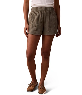 The Normal Brand Kalo Weekend Double Gauze Elastic Waist Pull-On Shorts