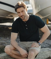 The Normal Brand Legacy Short Sleeve Henley T-Shirt