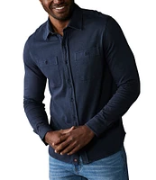 The Normal Brand Lennox Jersey Long Sleeve Woven Shirt