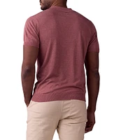 The Normal Brand Linen Blend Short Sleeve Polo Shirt