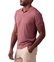 The Normal Brand Linen Blend Short Sleeve Polo Shirt