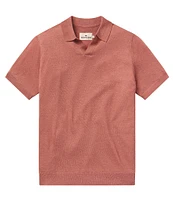 The Normal Brand Linen Blend Short Sleeve Polo Shirt