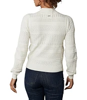 The Normal Brand Olivia Pointelle Mock Neck Sweater