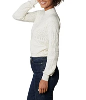 The Normal Brand Olivia Pointelle Mock Neck Sweater