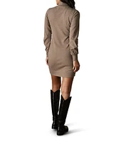 The Normal Brand Puremeso Mock Neck Long Sleeve Knit Dress