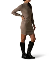 The Normal Brand Puremeso Mock Neck Long Sleeve Knit Dress