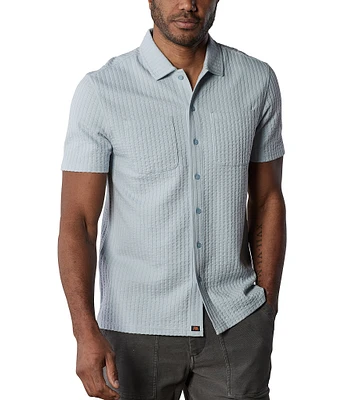 The Normal Brand Short Sleeve Knit Getaway Button Up Shirt