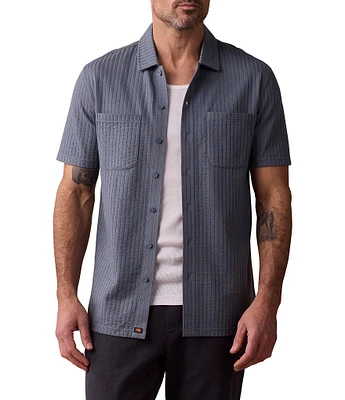 The Normal Brand Short Sleeve Knit Getaway Button Up Shirt
