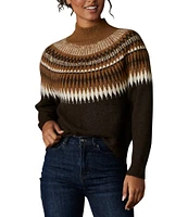 The Normal Brand Stretch Knit Fair Isle Turtleneck Sweater