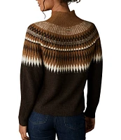 The Normal Brand Stretch Knit Fair Isle Turtleneck Sweater