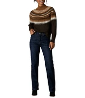 The Normal Brand Stretch Knit Fair Isle Turtleneck Sweater