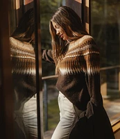 The Normal Brand Stretch Knit Fair Isle Turtleneck Sweater