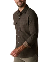 The Normal Brand Textured Knit Long Sleeve Woven Shirt