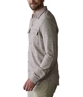 The Normal Brand Textured Knit Long Sleeve Woven Shirt