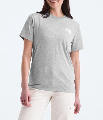 The North Face Box Logo Crew Neck Short Sleeve Standard Fit Tee Shirt