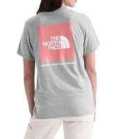 The North Face Box Logo Crew Neck Short Sleeve Standard Fit Tee Shirt