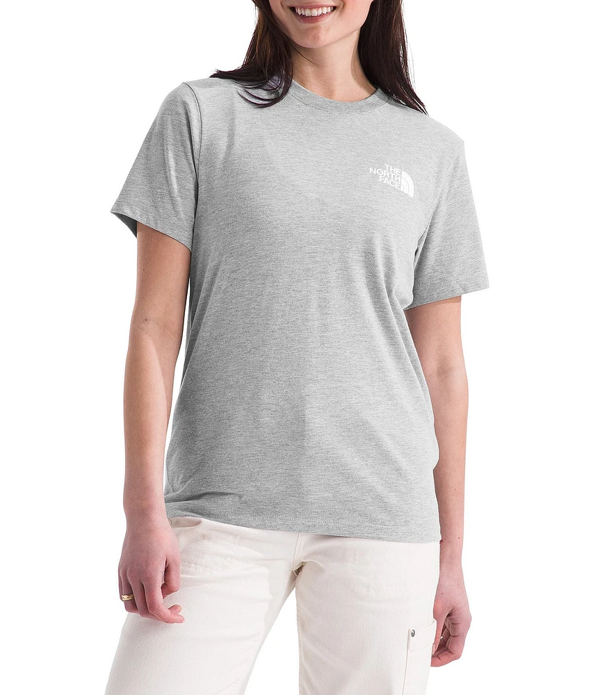 The North Face Box Logo Crew Neck Short Sleeve Standard Fit Tee Shirt