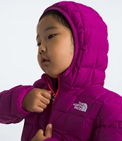 The North Face Little Girls 2T-7 Long Sleeve Reversible ThermoBall Hooded Jacket