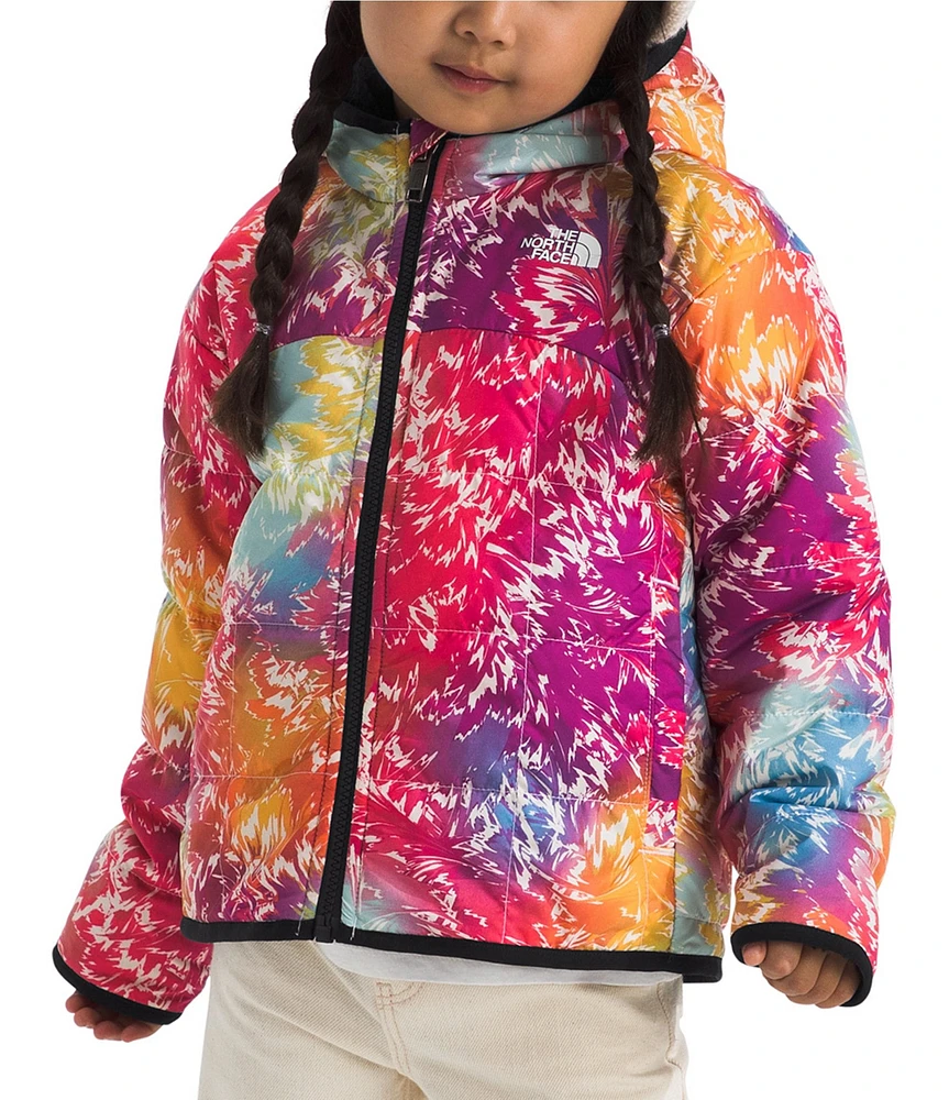 The North Face Little Girls 2T-7 Pink Multi Reversible Shasta Full-Zip Hooded Jacket