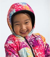 The North Face Little Girls 2T-7 Pink Multi Reversible Shasta Full-Zip Hooded Jacket