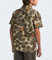 The North Face Little/Big Boys 6-16 Short Sleeve Button Down Amphibious Print Shirt