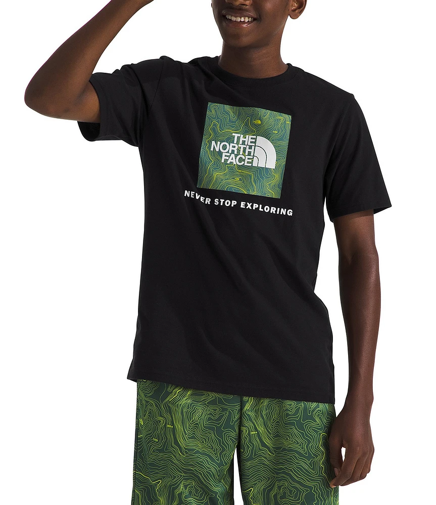 The North Face Little/Big Boys Short Sleeve Topo Green TSE Box Graphic T-Shirt