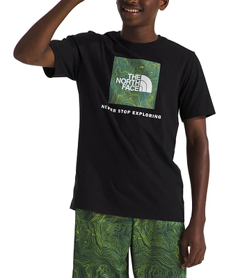 The North Face Little/Big Boys Short Sleeve Topo Green TSE Box Graphic T-Shirt