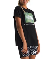The North Face Little/Big Boys Short Sleeve Topo Green TSE Box Graphic T-Shirt