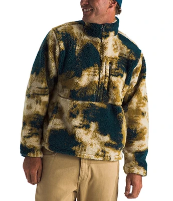 The North Face Long Sleeve Bleach Dye Print Extreme Pile Fleece Pullover