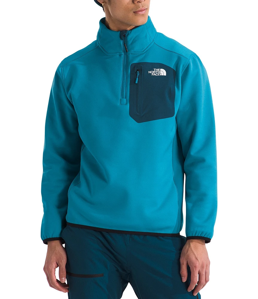 The North Face Long Sleeve Crest Contrast-Pocket 1/4-Zip Fleece Pullover