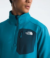 The North Face Long Sleeve Crest Contrast-Pocket 1/4-Zip Fleece Pullover