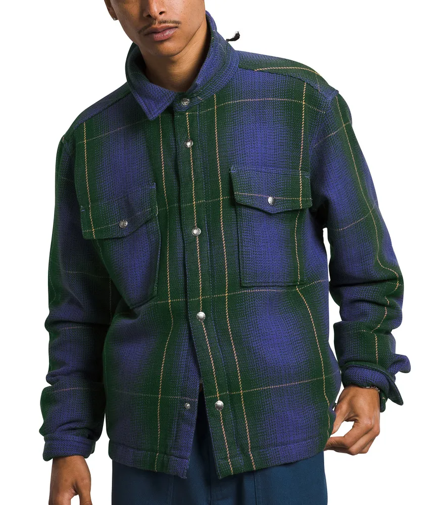 The North Face Long Sleeve Valley Plaid Twill Utility Shirt Jacket