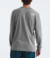 The North Face Long Sleeve Varsity Graphic Heathered T-Shirt