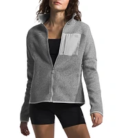The North Face Long Sleeve Zip Front Fleece Jacket