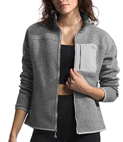 The North Face Long Sleeve Zip Front Fleece Jacket