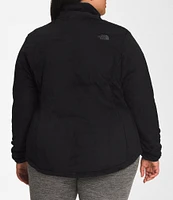 The North Face Plus Size Osito Silken Raschel Fleece Stand Collar Front Zip Jacket
