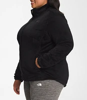 The North Face Plus Size Osito Silken Raschel Fleece Stand Collar Front Zip Jacket