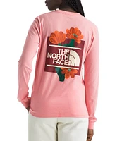 The North Face Women's Brand Proud Floral Graphic Print Crew Neck Long Sleeve Tee