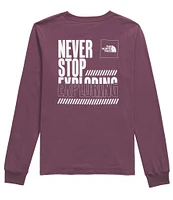 The North Face Women's Brand Proud Graphic Print Crew Neck Long Sleeve Tee Shirt