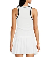 The Upside Kristi Rib Crew Neck Sleeveless Tank Top