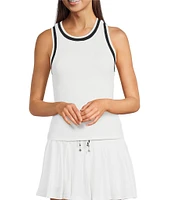 The Upside Kristi Rib Crew Neck Sleeveless Tank Top